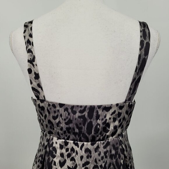 The Limited 100% Silk Sleeveless Leopard Print Dress - Picture 6 of 10